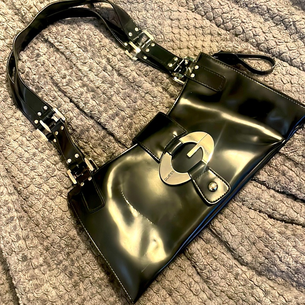 SOLD Y2K Pleather Guess Purse with Silver Studs